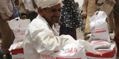 الهلال الاحمر الاماراتي يوزع 600 سله غذائية في قرى التحيتا 