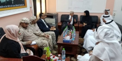 وزير الصحة اليمني يستقبل وزيرة الدولة الإماراتية ريم الهاشمي في عدن