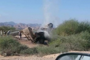 انفجار عبوة ناسفة على الطريق العام ضد حزام المحفد ابين 