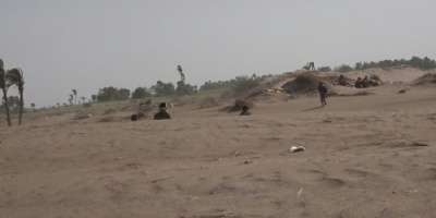 ميليشيات الحوثي تقصف مواقع العمالقة بمختلف القذائف في منطقة الجبلية