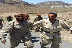 نائب رئيس المجلس الانتقالي يتقدم صفوف قوات الحزام الإمني في جبهة مريس شمال #الضـالع "صور"
