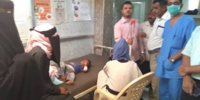 نائب مدير مكتب الصحة بردفان يتفقد قسم الكوليرا في مستشفى ردفان العام