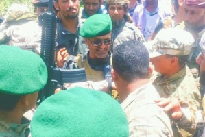 اللواء شلال شائع وقيادات في #التحـالف_العربي يزورون جبهات القتال شمال #الضـالع