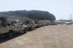 شاهد صور الرتل العسكري الضخم لقوات اللواء الاول صاعقة بعد وصوله الضالع لمواجهة الحوثيين 