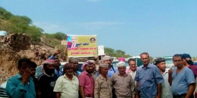 انتقالي الضالع يستقبل قافلة أبناء أبين بحفاوة على مداخل المدينة   