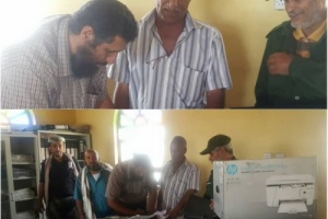 مؤسسة #يافع للعمل والإنجاز تدعم البحث الجنائي بيافع لبعوس بأجهزة كمبيوتر وآلات طباعة