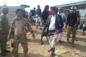 المقدم البوحر يستقبل قيادة لواء الكواسر في معسكر #النخبة_الشبوانية اللواء الثاني بـ #عزان