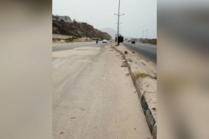 اعادة افتتاح الطريق الرئيسي بخط #المكلا - فوه
