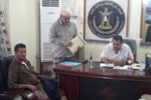 نقابة عمال صندوق النظافة والتحسين يبعثون برسالة تهنئة للأستاذ وضاح الحنيشي بمناسبة تكليفة برئاسة إنتقالي الحوطة