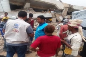 وفد #المفوضية_السامية لشؤون اللاجئين يزور مراكز إيواء النازحين في #الضالع