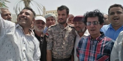 قائد حزام لحج يشارك في #مليونية_الثبات_والتمكين