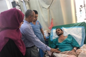 قيادات الانتقالي تطمئن على أوضاع جرحى أحداث عـدن في مستشفى الجمهوريه والنقيب والوالي