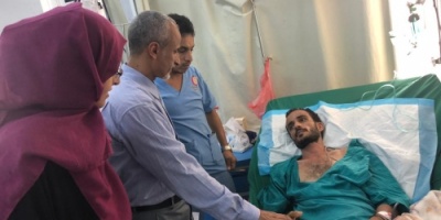 قيادات الانتقالي تطمئن على أوضاع جرحى أحداث عـدن في مستشفى الجمهوريه والنقيب والوالي