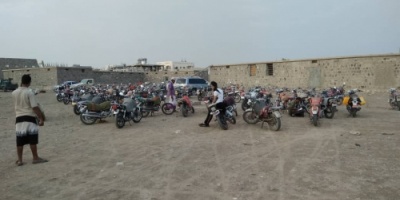 القوات الخاصة في لحج تقوم بحملة أمنية على الدراجات النارية الغير مرقمه
