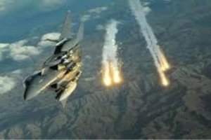 طيران التحالف العربي يغير على مواقع الحوثيين في صنعاء 