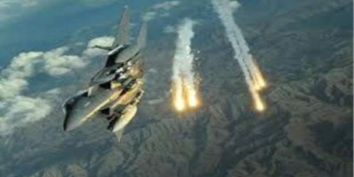 طيران التحالف العربي يغير على مواقع الحوثيين في صنعاء 