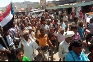مظاهرة حاشدة للانتقالي في أبين بمناسبة أعياد أكتوبر المجيدة 