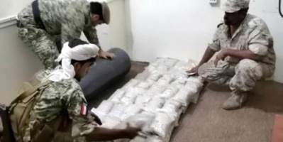 قوات الدعم والإسناد تضبط كميات كبيرة من الحشيش كانت بطريقها إلى العاصمة عدن 