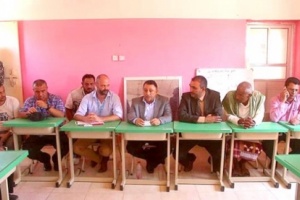 السلطة المحلية في أبين تلتقي وفد من الأمم المتحدة لمناقشة التدخلات العاجلة في مدينة شقرة 