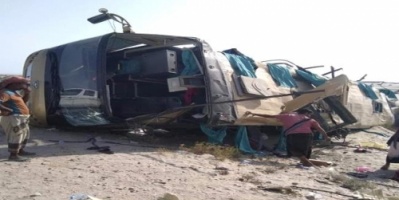 حادث مروري مروع يودي بحياة عدد من المواطنين في أحور بأبين
