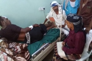 العميد الحوتري يتفقد جرحى منتسبي القوات الجنوبية بقطاع احور 