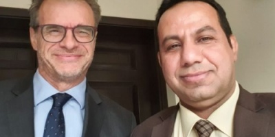 ممثل خارجية الانتقالي يلتقي سفير فرنسا لدى اليمن 