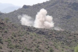 تزامناً مع هجوم مليشيا الاصلاح على أبين،، قصف حوثي يطال مواقع القوات الجنوبية في ثرة