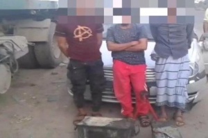 عصابة سرقة تقع في قبضة الحزام الأمني بمديرية تبن