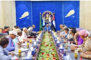 تفاصيل لقاء الرئيس الزُبيدي بالهيئة التنفيذية لانتقالي محافظة الضالع