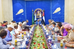 الرئيس القائد عيدروس الزُبيدي يرأس اجتماعاً مشتركاً لهيئة رئاسة المجلس والهيئة التنفيذية لانتقالي الضالع