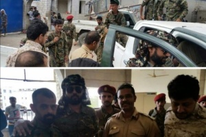 قائد الحزام الأمني بعدن يطلع على الأوضاع الأمنية بالقطاع الثامن 