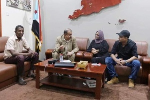 اللواء بن بريك يلتقي أعضاء قيادة مجلس الحراك الثوري تصحيح المسار بالعاصمة عدن