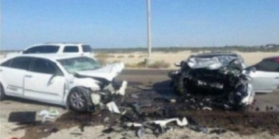 مقتل خمسة أشخاص في حادث مروري مروع في محافظة لحج 