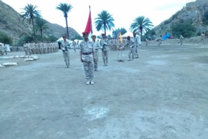 عرض عسكري مهيب للواء الرابع حزم في حفل تخرج الدفعة الأولى 