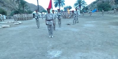 عرض عسكري مهيب للواء الرابع حزم في حفل تخرج الدفعة الأولى 