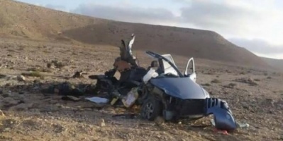 أثناء عودتهم المكلا .. وفاة ٤ أشخاص في  حادث  مروري مروع
