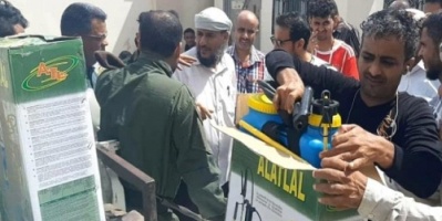 عدن .. مأمور التواهي يدشن حملة رش للوقاية من “كورونا”