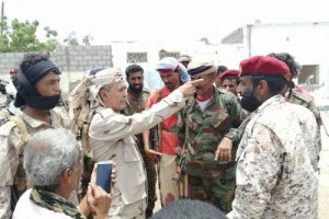 قيادة الانتقالي في ابين تتفقد المقرات الامنية في المحافظة.