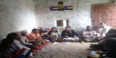 شبوة..لقاء يجمع إنتقالي نصاب بأعضاء مركز الحجر والشخصيات الاجتماعية.