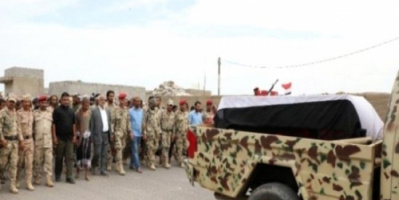 تشييع جثمان الشهيد الصليحي إلى مثواه الأخير بالمعافر