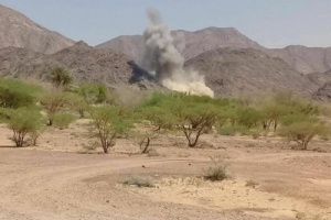 انفجار عنيف في محافظة شبوة بغارة جوية 