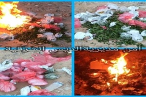  الاجهزة الأمنية بمديرية الديس الشرقية تلقي القبض على باعة قات
