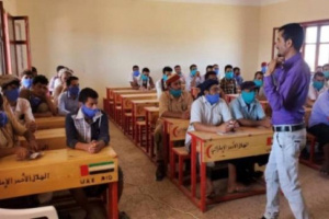 تدريب العاملين الصحيين بألوية العمالقة على مكافحة كورونا.