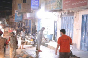 حملة رش ضبابي وتعقيم لشوارع مدينة الغيضة بالمهرة