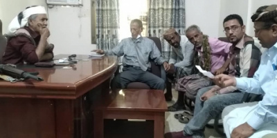 رئيس انتقالي ابين يستقبل عدد من الوجهاء والشخصيات الاجتماعية لمعالجة بعض الاحتياجات 