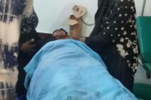 اصابة سيدة في حجر برصاص الحوثي