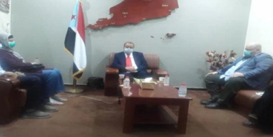 اللواء بن بريك يناقش مع أطباء بلا حدود الوضع الصحي في عدن