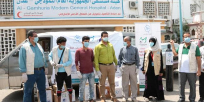 مؤسسة "رحمة حول العالم" ترفد مستشفى الجمهورية مستلزمات طبية لمواجهة كورونا