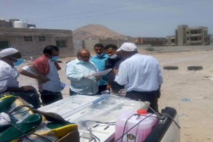 لجنة مجابهة كورونا بانتقالي حضرموت تسلم مستشفى الحامي أجهزة ومستلزمات طبية