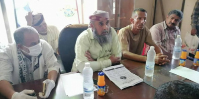 مدير عام ردفان منير فضل في اول اجتماع له مع مدراء المكاتب التنفيذية. .نحن لانختلف على منصب بل نختلف على استعادة دولة ووطن